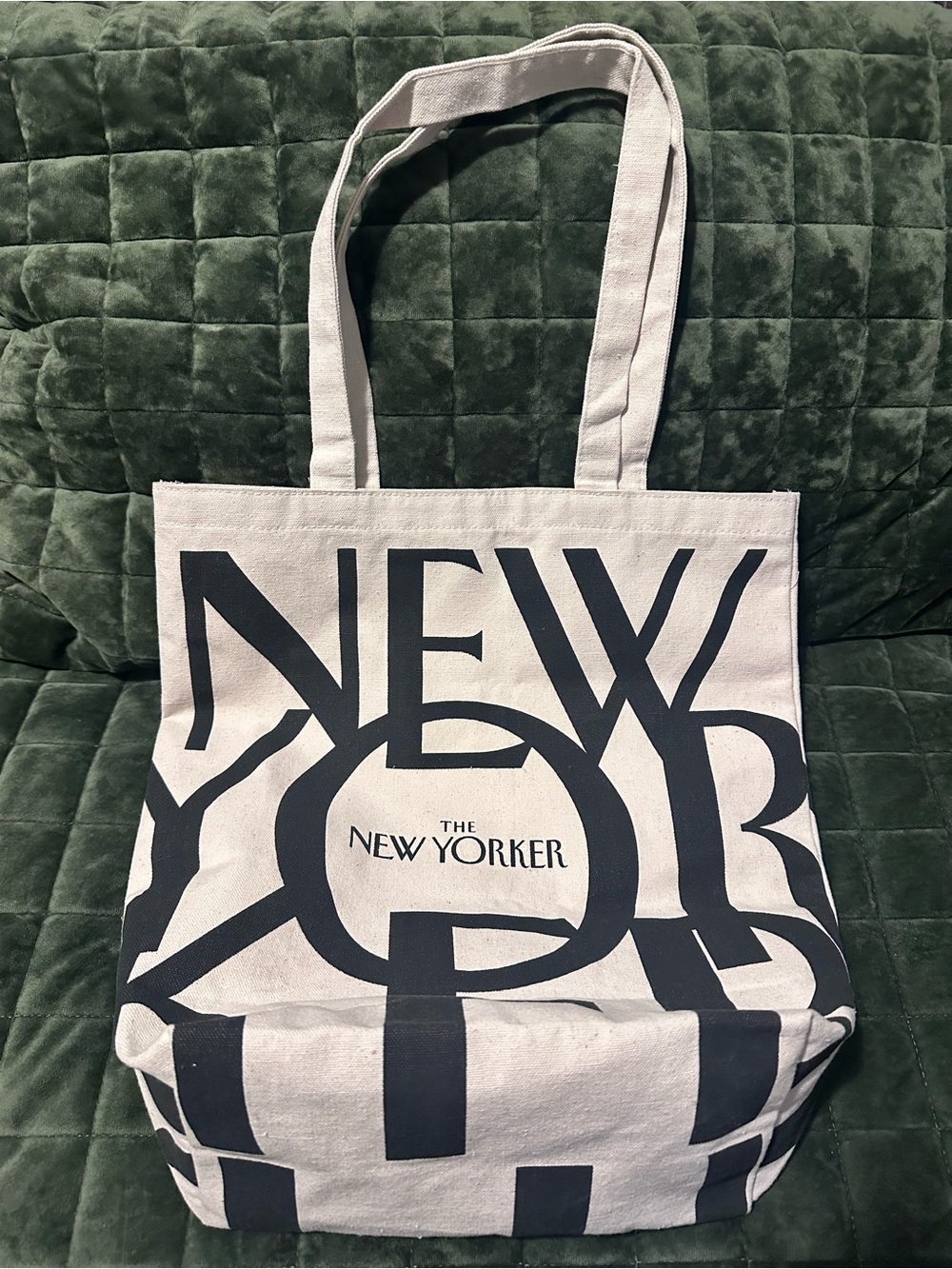 The New Yorker Canvas Tote in Natural and Black